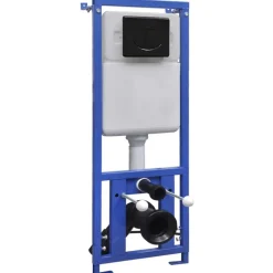 vidaXL Fontanería-Inodoro de pared con cisterna alta oculta de cerámica