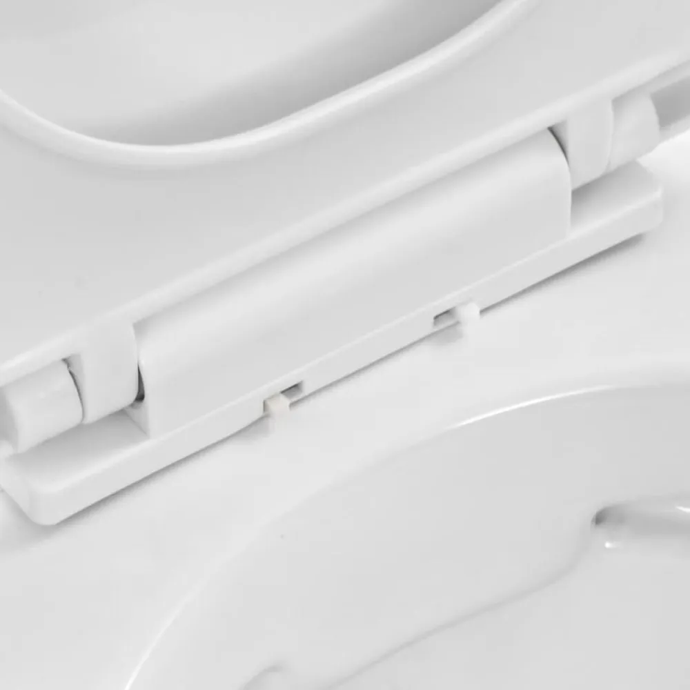 vidaXL Fontanería-Inodoro de pared sin bordes de cerámica