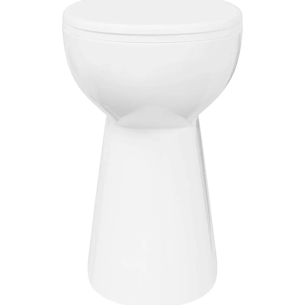 vidaXL Fontanería-Inodoro sin borde, 7 cm altura extra, cierre suave, cerámica blanca