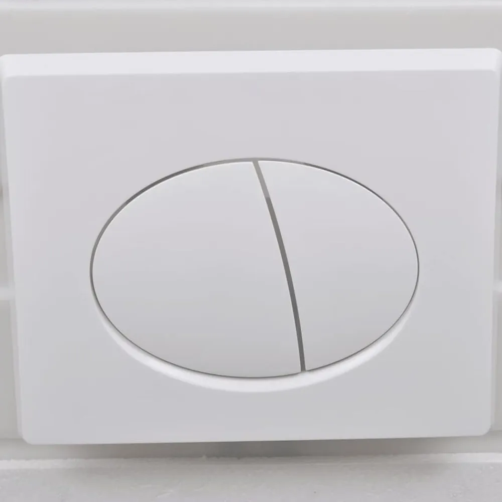 vidaXL Inodoro suspendido de pared con cisterna oculta cerámica Blanco Outlet