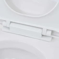 vidaXL Inodoro suspendido de pared con cisterna oculta cerámica Blanco Outlet