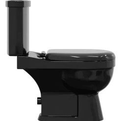 vidaXL Inodoro WC con cisterna Negro Best