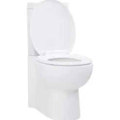 vidaXL Fontanería-Inodoro WC de esquina cerámica