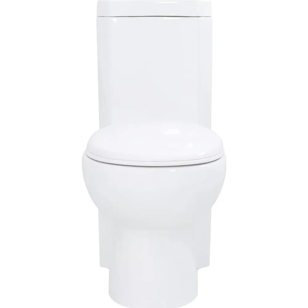 vidaXL Fontanería-Inodoro WC de esquina cerámica