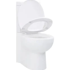 vidaXL Fontanería-Inodoro WC de esquina cerámica
