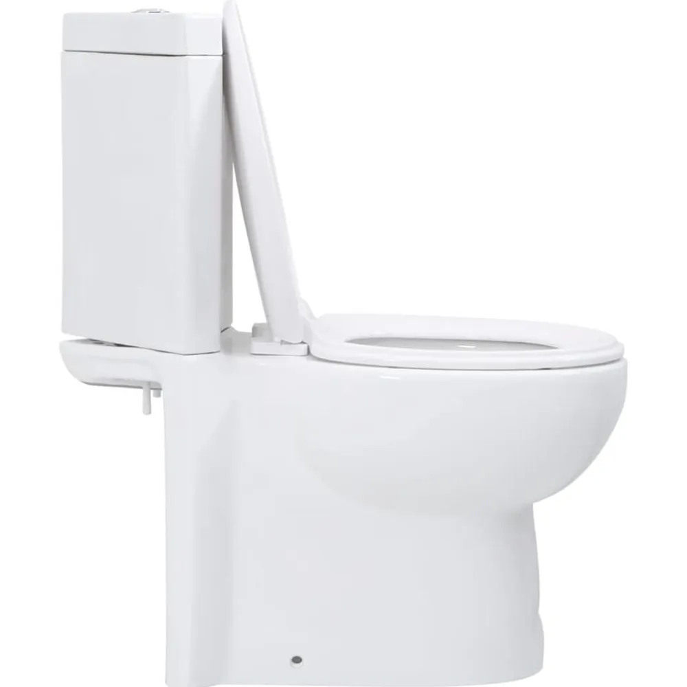 vidaXL Fontanería-Inodoro WC de esquina cerámica