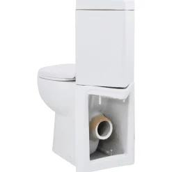 vidaXL Fontanería-Inodoro WC de esquina cerámica