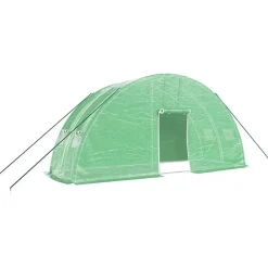 vidaXL Invernadero con estructura de acero 12 m² 6x2x2,85 m Verde Discount