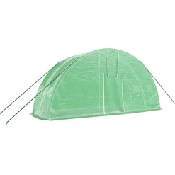 vidaXL Invernadero con estructura de acero 12 m² 6x2x2,85 m Verde Discount