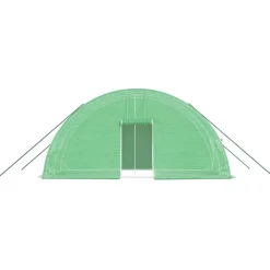 vidaXL Invernadero con estructura de acero 12 m² 6x2x2,85 m Verde Discount