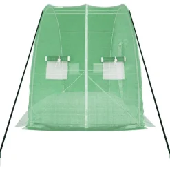 vidaXL Invernadero con estructura de acero 12 m² 6x2x2,85 m Verde Discount