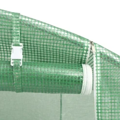 vidaXL Invernadero con estructura de acero 12 m² 6x2x2,85 m Verde Discount