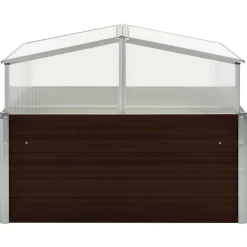 vidaXL Invernadero de acero galvanizado marrón 100x100x85 cm Marr&oacute;n Online