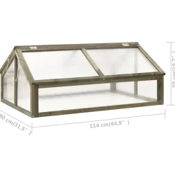 vidaXL Jardín-Invernadero de madera de abeto 114x80x50 cm