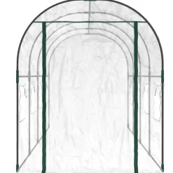 vidaXL Jardín-Invernadero PVC acero pintado polvo transparente 160x400x190cm