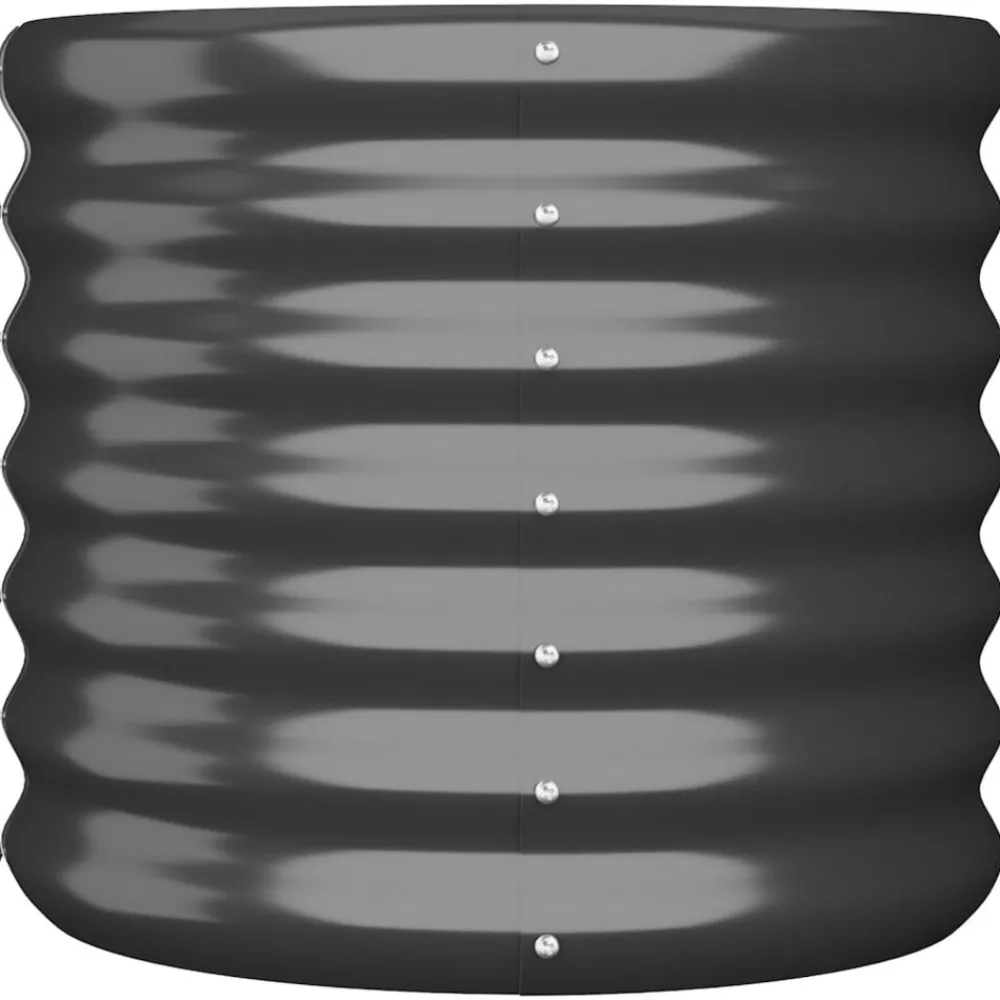 vidaXL Jardinera acero galvanizado 40x40x36 cm Antracita Clearance