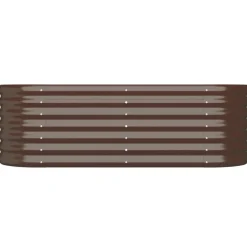 vidaXL Jardín-Jardinera acero galvanizado marrón 114x40x36 cm