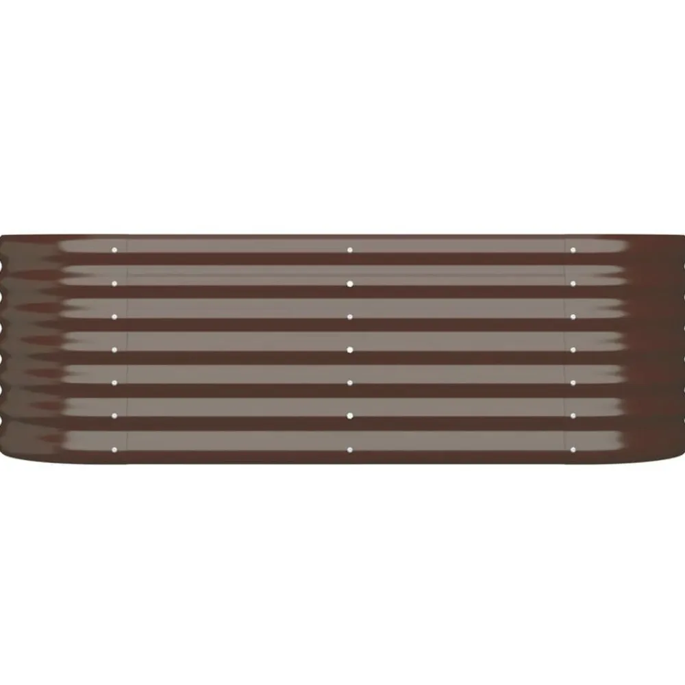 vidaXL Jardín-Jardinera acero galvanizado marrón 114x40x36 cm