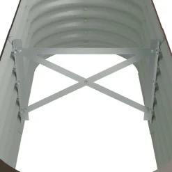 vidaXL Jardín-Jardinera acero galvanizado marrón 114x40x36 cm
