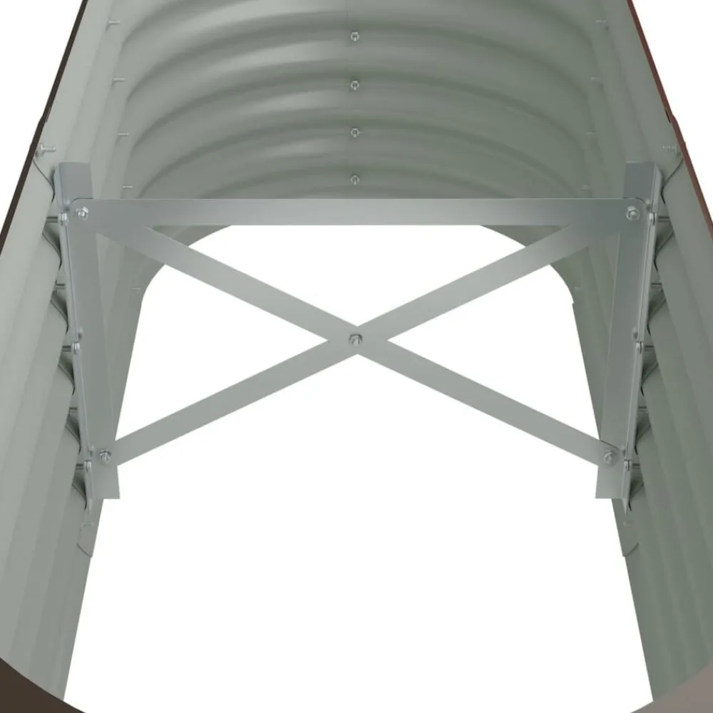 vidaXL Jardín-Jardinera acero galvanizado marrón 114x40x36 cm