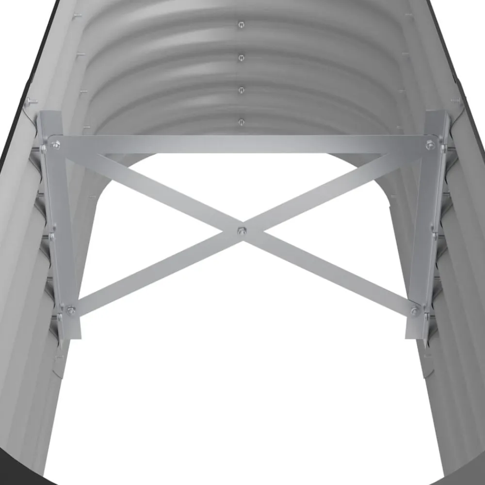 vidaXL Jardinera acero galvanizado 114x40x36 cm Antracita New