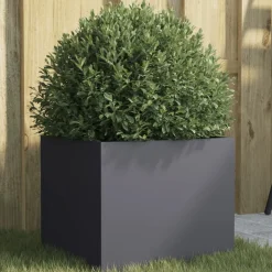 vidaXL Jardinera acero gris antracita 32x30x29 cm Acero/Antracita Clearance