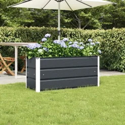 vidaXL Jardín-Jardinera 100 x 40 x 45 cm Acero