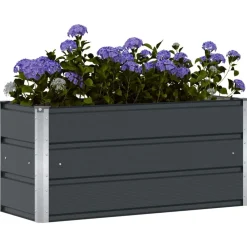 vidaXL Jardín-Jardinera 100 x 40 x 45 cm Acero