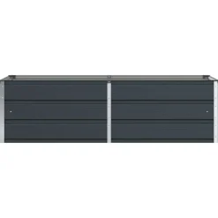 vidaXL Jardinera 160 x 80 x 45 cm Acero Antracita Outlet