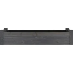 vidaXL Jardinera arriate forro madera maciza marrón abeto 120x45x25 cm Gris Online