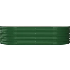 vidaXL Jardinera arriate acero galvanizado 152x80x36 cm Verde Clearance