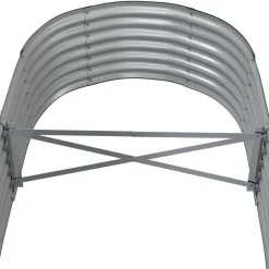 vidaXL Jardinera arriate acero galvanizado 152x80x36 cm Verde Clearance