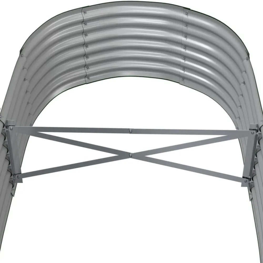 vidaXL Jardinera arriate acero galvanizado 152x80x36 cm Verde Clearance