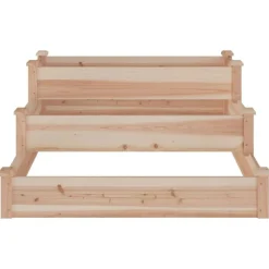 vidaXL Jardín-Jardinera arriate madera maciza abeto 120x120x56 cm