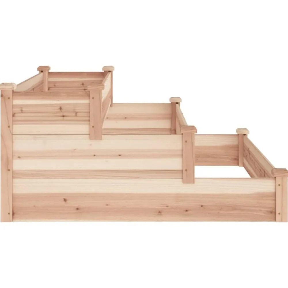 vidaXL Jardín-Jardinera arriate madera maciza abeto 120x120x56 cm