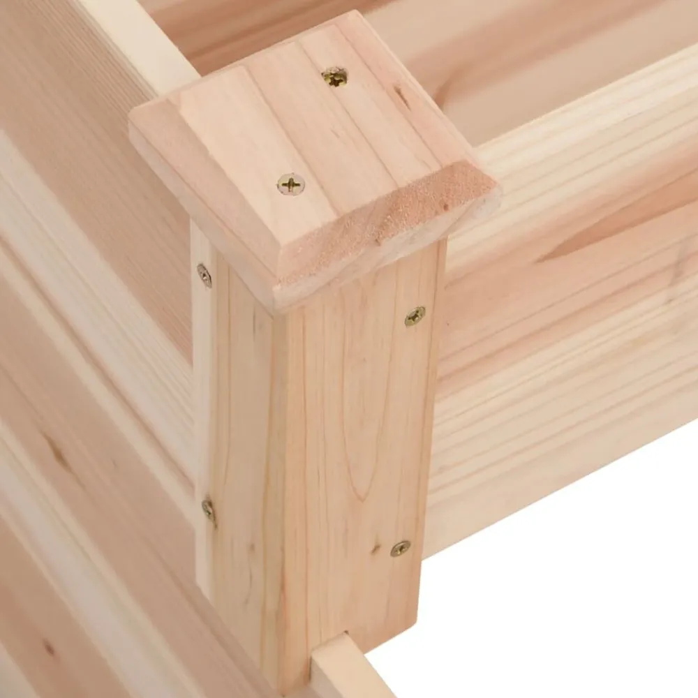 vidaXL Jardín-Jardinera arriate madera maciza abeto 120x120x56 cm