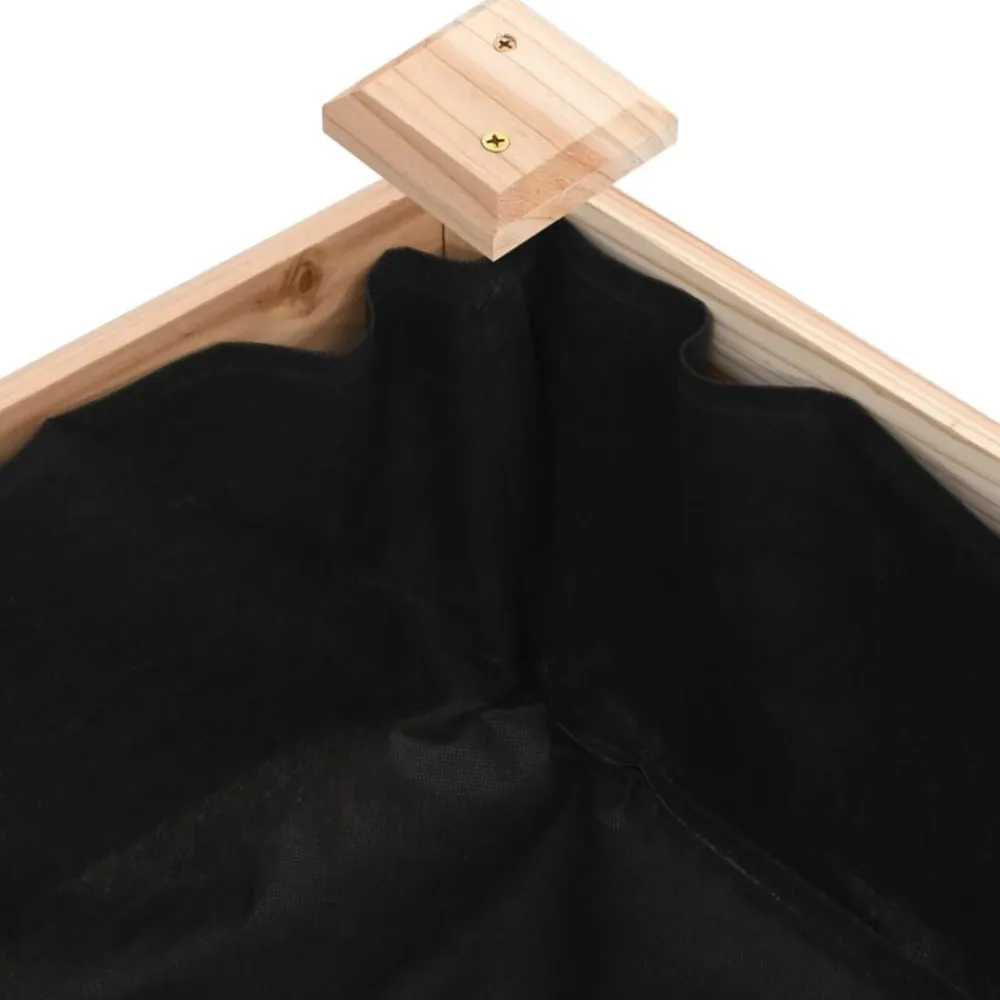 vidaXL Jardinera arriate con forro madera maciza abeto 120x45x25 cm Natural Outlet