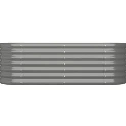 vidaXL Jardín-Jardinera arriate acero galvanizado 114x40x36 cm