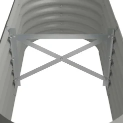 vidaXL Jardín-Jardinera arriate acero galvanizado 114x40x36 cm