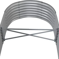 vidaXL Jardín-Jardinera arriate acero galvanizado 152x80x36 cm