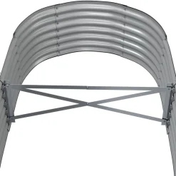 vidaXL Jardinera arriate acero galvanizado marrón 152x80x36 cm Marr&oacute;n Clearance