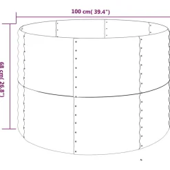 vidaXL Jardín-Jardinera arriate acero galvanizado 100x100x68 cm