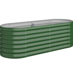 vidaXL Jardín-Jardinera arriate acero galvanizado 114x40x36 cm