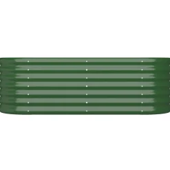 vidaXL Jardín-Jardinera arriate acero galvanizado 114x40x36 cm