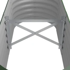 vidaXL Jardín-Jardinera arriate acero galvanizado 114x40x36 cm
