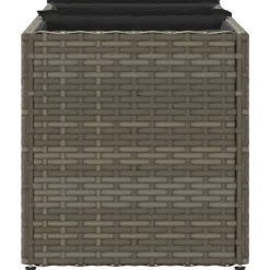 vidaXL Jardinera con 3 maceteros ratán sintético 105x30x32 cm Gris