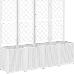 vidaXL Jardín-Jardinera con enrejado PP 160x40x140 cm