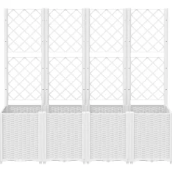 vidaXL Jardín-Jardinera con enrejado PP 160x40x140 cm