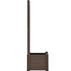 vidaXL Jardinera con enrejado PP 43x43x142 cm Moca Discount