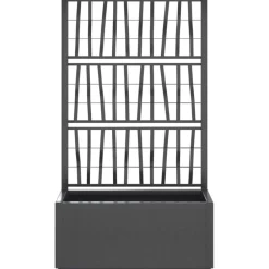 vidaXL Jardinera con enrejado PP 80x36x140 cm Gris oscuro Sale